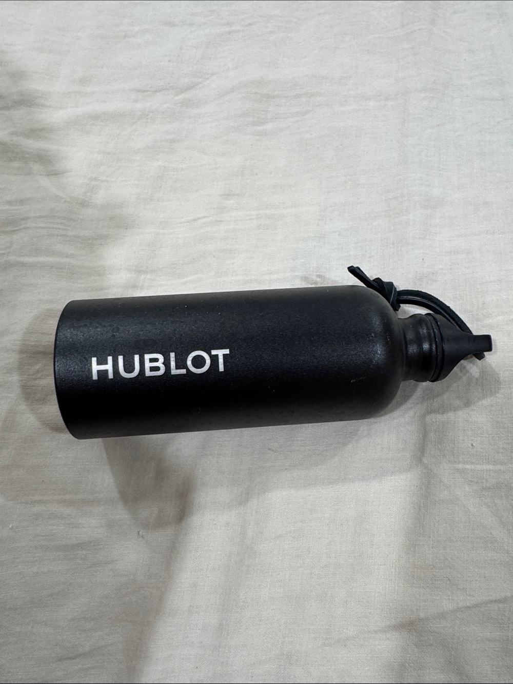 Hublot Black Stainless Steel Logo Bottle